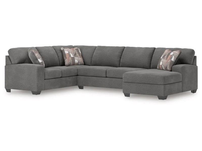 Newellen sectional with chaise in Greystone from Big Comfy Couches