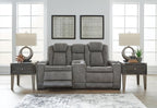 Next-Gen DuraPella Power Reclining Loveseat with Console – Slate