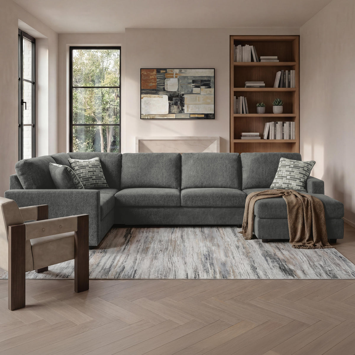 Edenfield Charcoal sectional – Left Arm Facing
