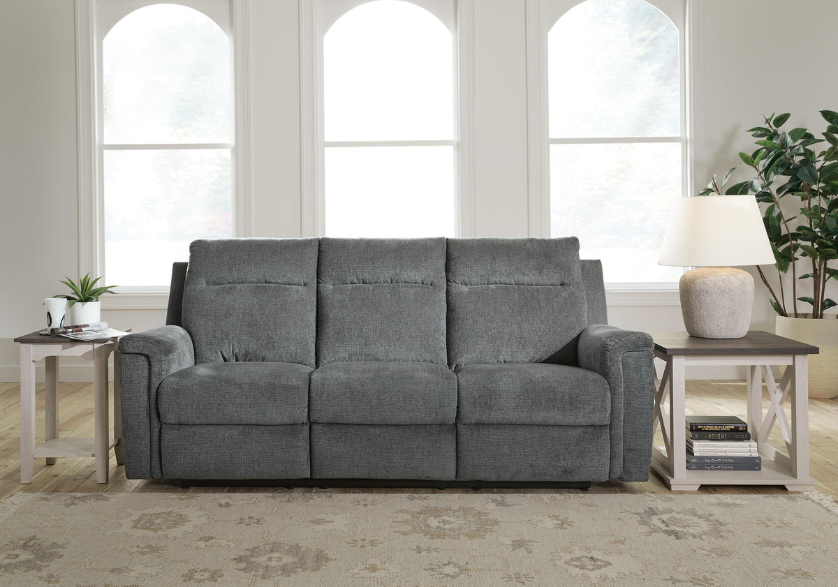 Barnsana Power Reclining Sofa and Loveseat Set – Gravel