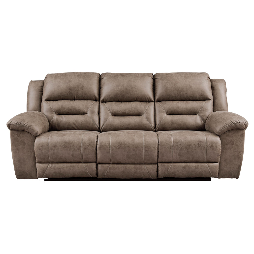 Stoneland Reclining Leather Look Sofa 3990588 — view 1