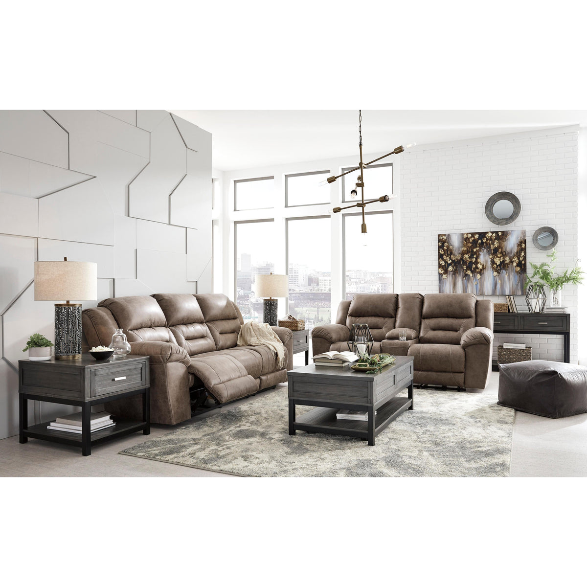 Stoneland 39905U1 2 pc Reclining Living Room Set - Fossil