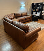 Bernhardt Van Gogh Leather Sectional