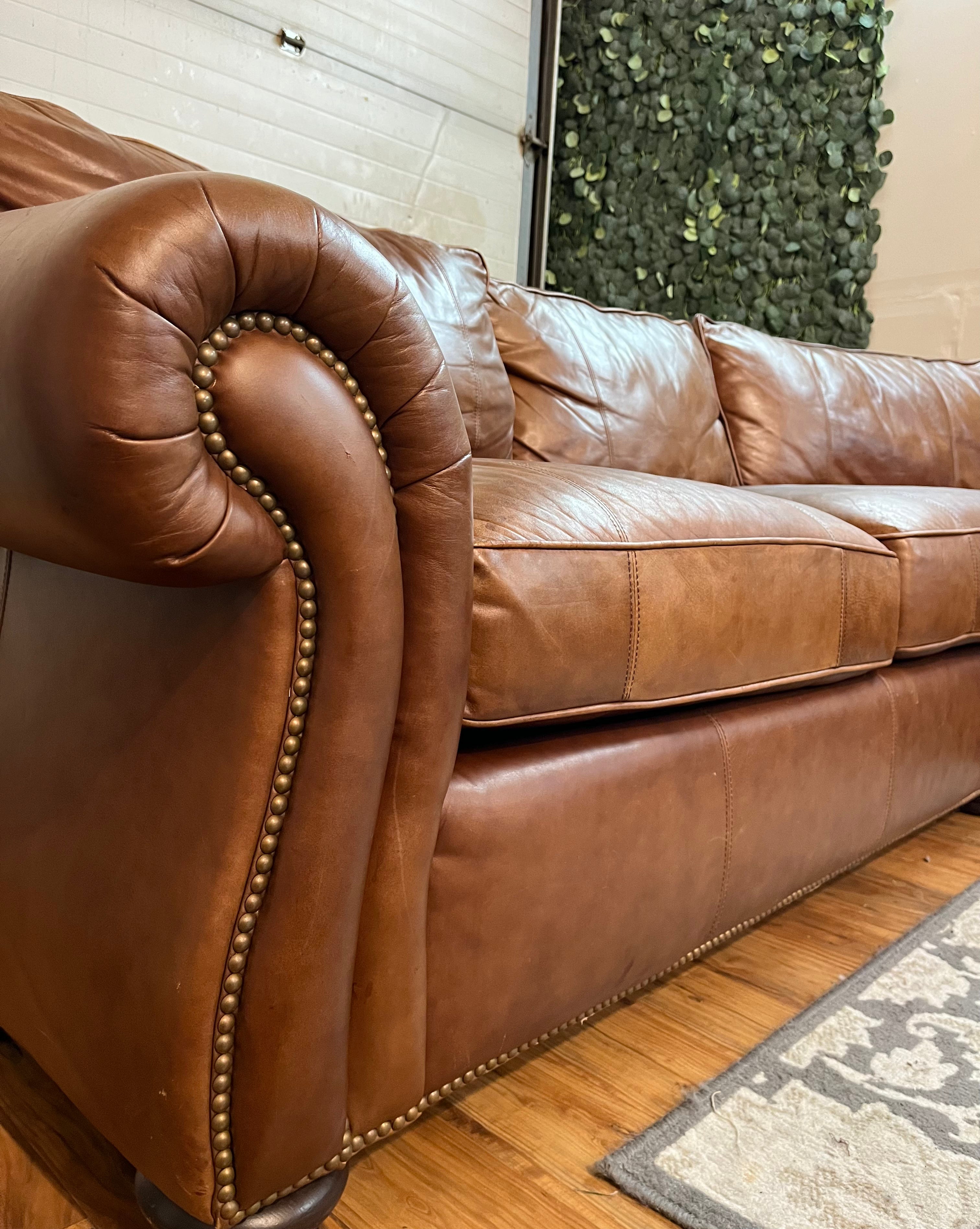 Bernhardt Van Gogh Leather Sectional