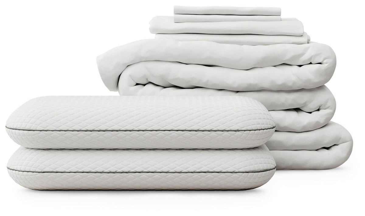 RH Mattress Protect Queen Bedding Bundle – White