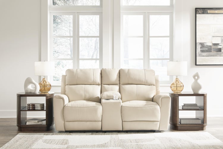 Dahlmoore Power Reclining Sofa and Loveseat Set – Almond