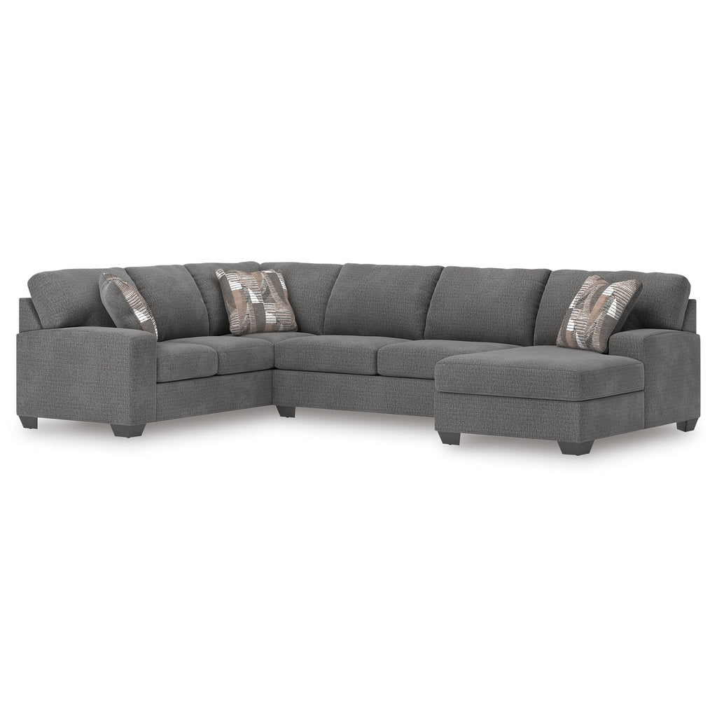 Ashley Newellen Greystone 48405S2 sectional – angled full view