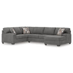 Ashley Newellen Greystone 48405S2 sectional – angled full view