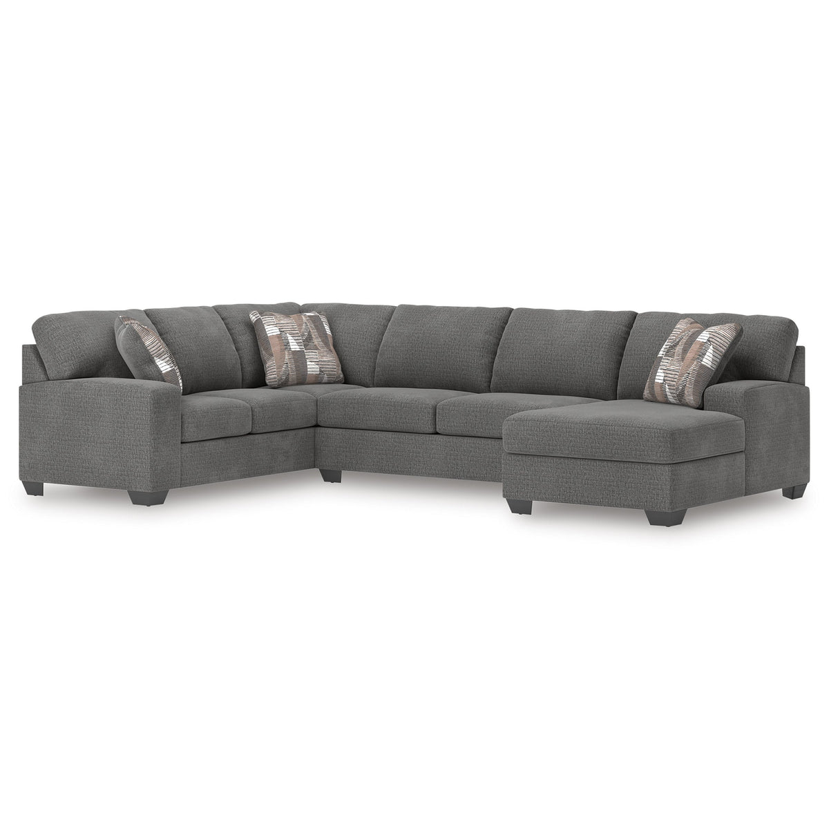 Ashley Newellen Greystone 48405S2 sectional – angled full view