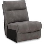 Additional matching Slate armless chair included in seven-piece package