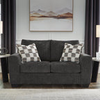 Loreo loveseat in Ebony