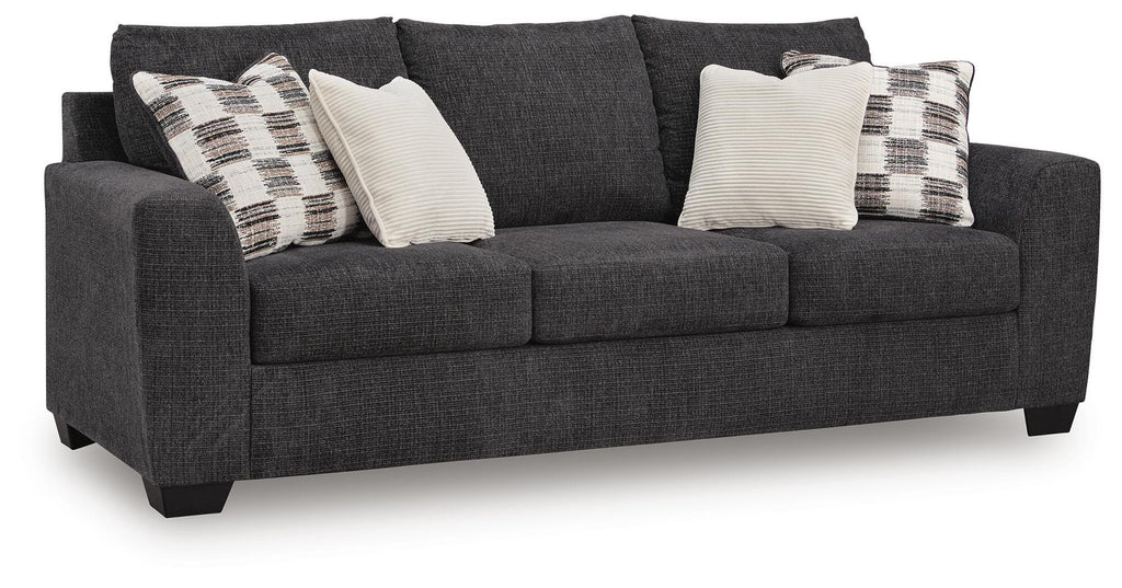 Loreo sofa in Ebony – angled view