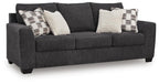 Loreo sofa in Ebony – angled view
