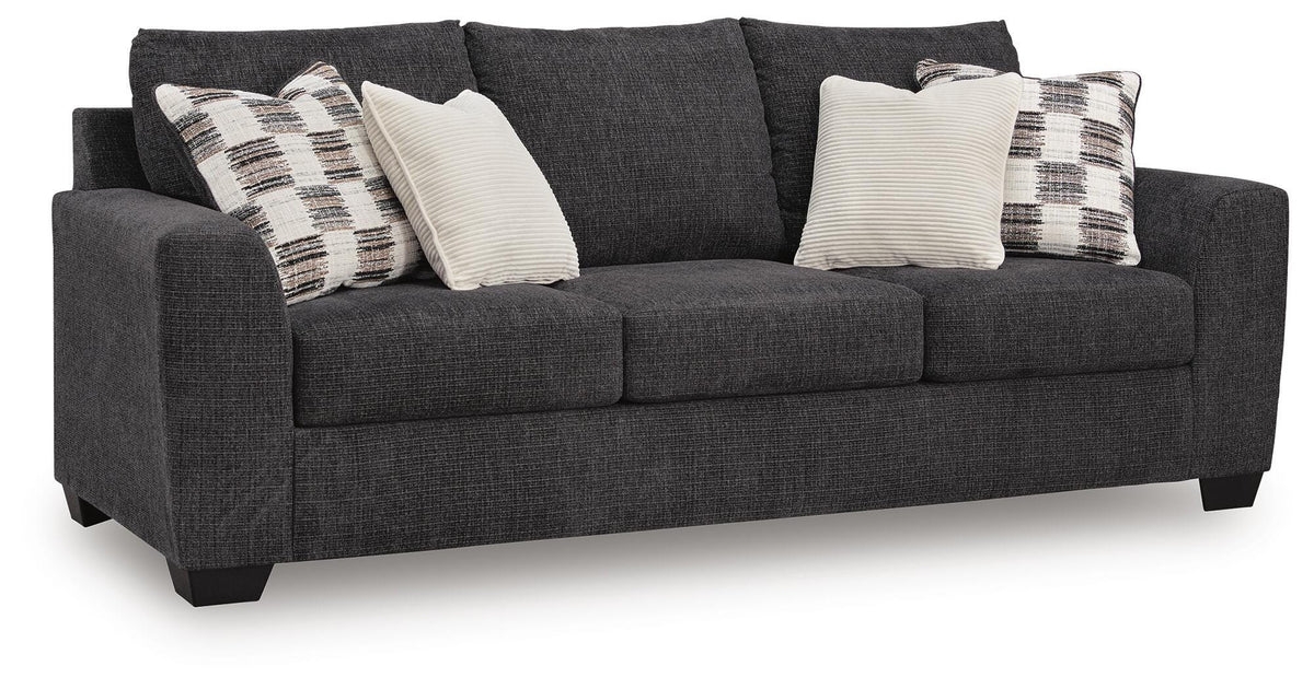 Loreo sofa in Ebony – angled view