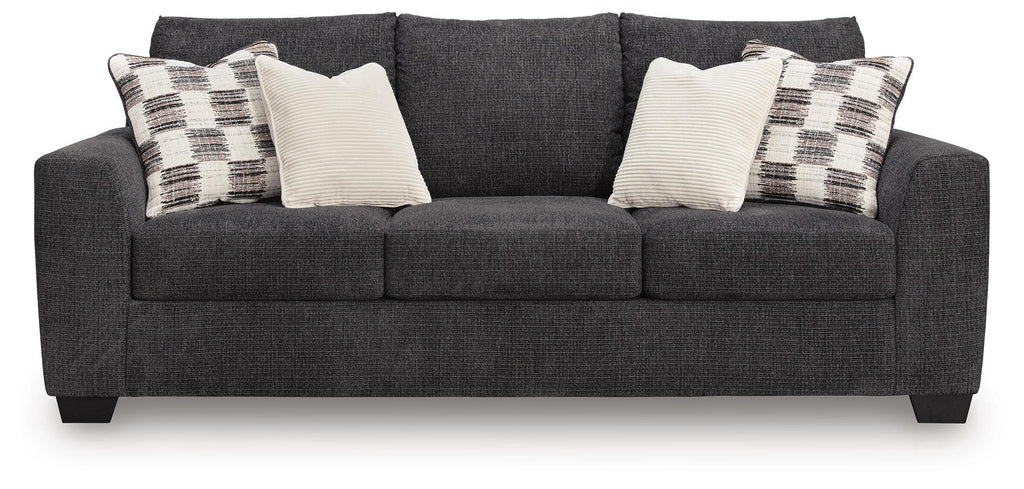 Loreo sofa in Ebony – front view
