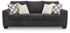 Loreo sofa in Ebony – front view