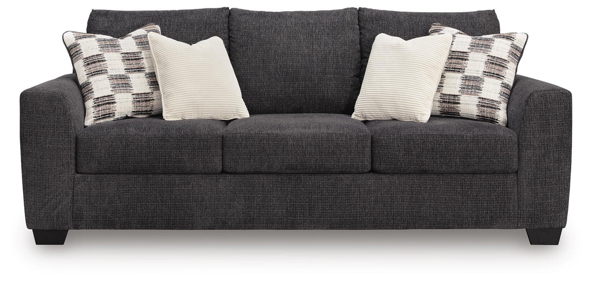 Loreo sofa in Ebony – front view
