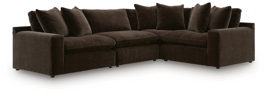 Maxton Heights Bittersweet four-piece sectional alternate view