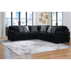 Midnight-Madness three-piece sectional in Onyx