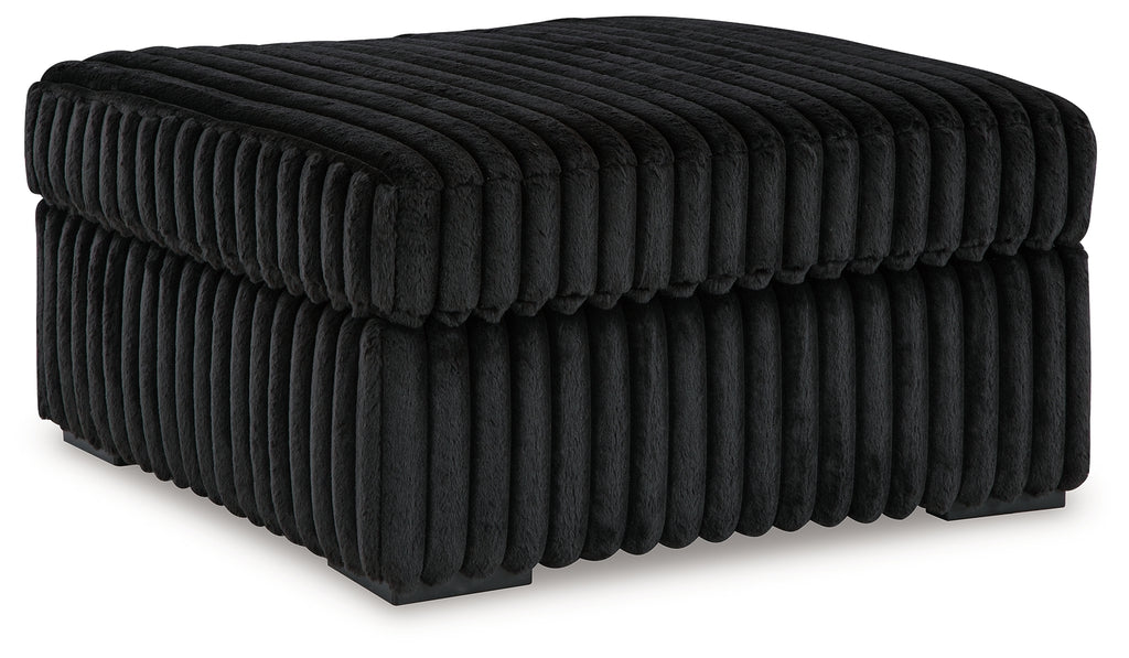 Midnight-Madness oversized ottoman in Onyx – product view