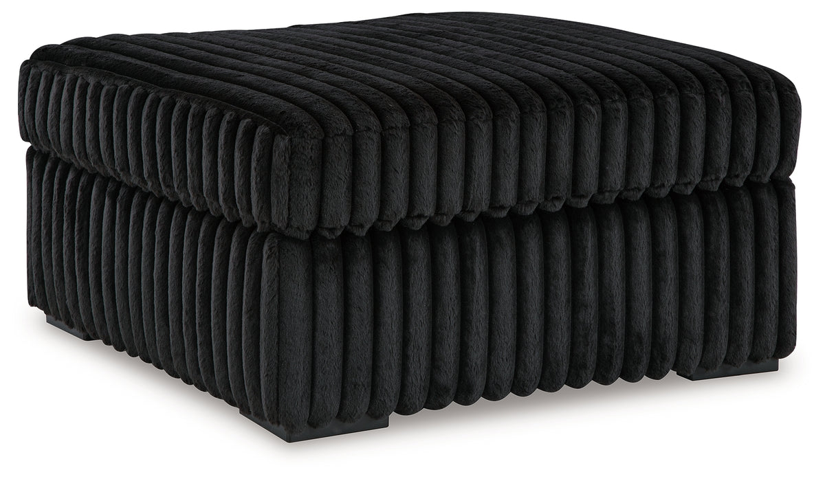 Midnight-Madness oversized ottoman in Onyx – product view