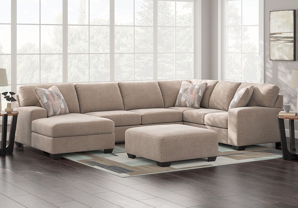 Newellen Hemp sectional – left arm facing