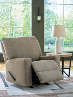 Newellen Hemp manual rocker recliner – alternate room view