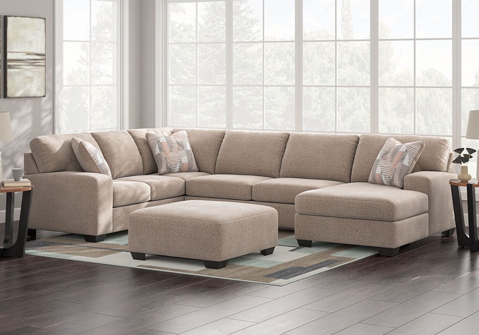 Newellen Hemp sectional – right arm facing
