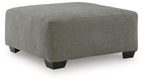 Newellen 4840508 oversized accent ottoman in Greystone, angled view