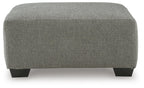 Newellen 4840508 oversized accent ottoman in Greystone, front view