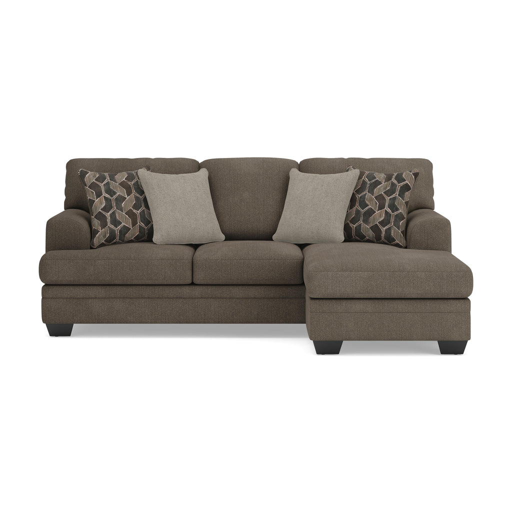 Stonemeade sofa chaise in Ecru, full front view