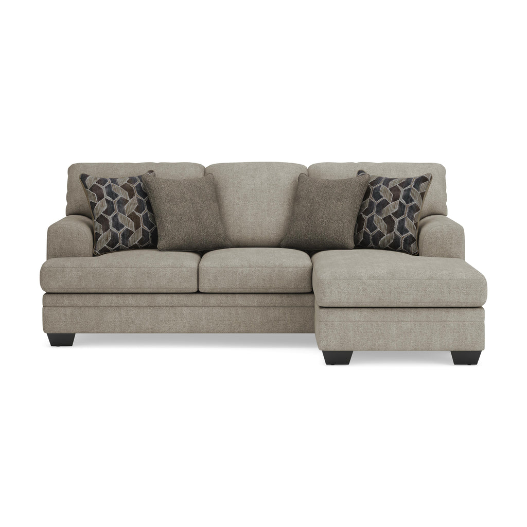 Stonemeade sofa chaise in Taupe, full-sofa view