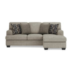 Stonemeade sofa chaise in Taupe, full-sofa view