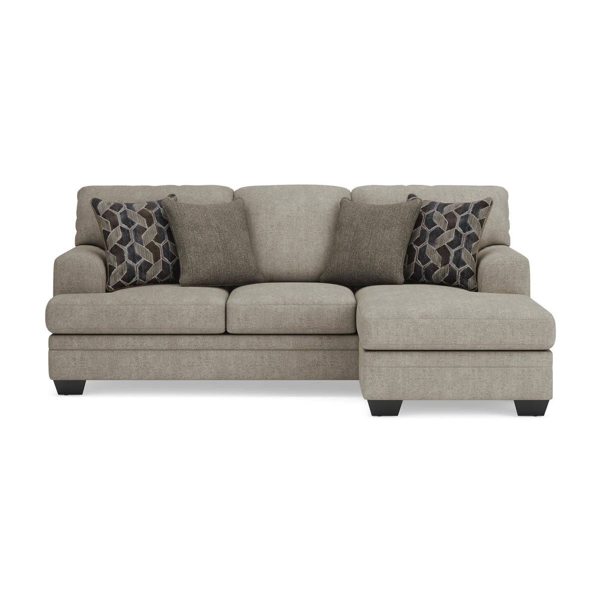 Stonemeade sofa chaise in Taupe, full-sofa view